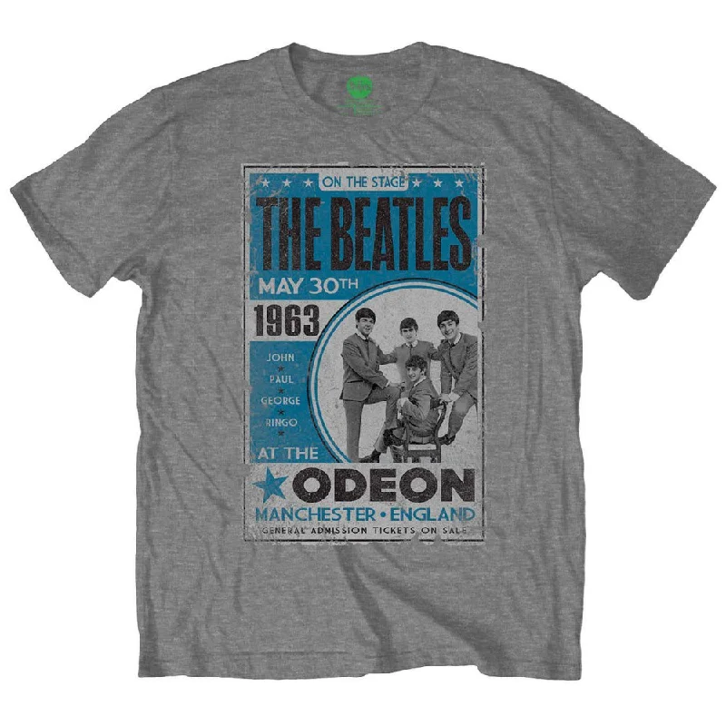 The Beatles | Official Band T-Shirt | Odeon Poster Solid Color Striped Floral