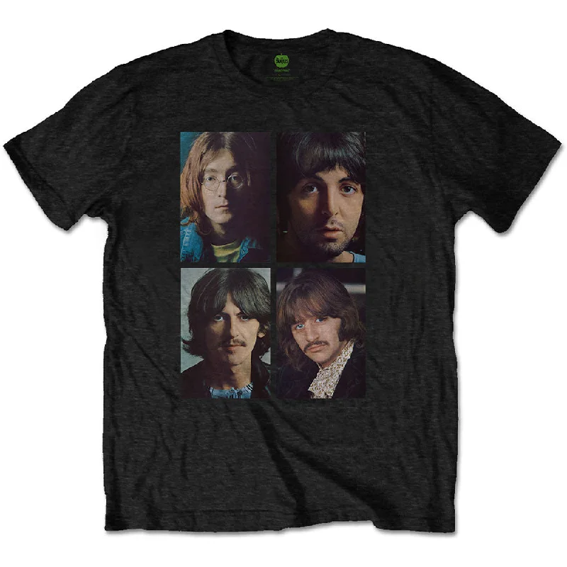 The Beatles | Official Band T-Shirt | White Album Faces (Back Print) Front Pockets Side Pockets Patch Pockets