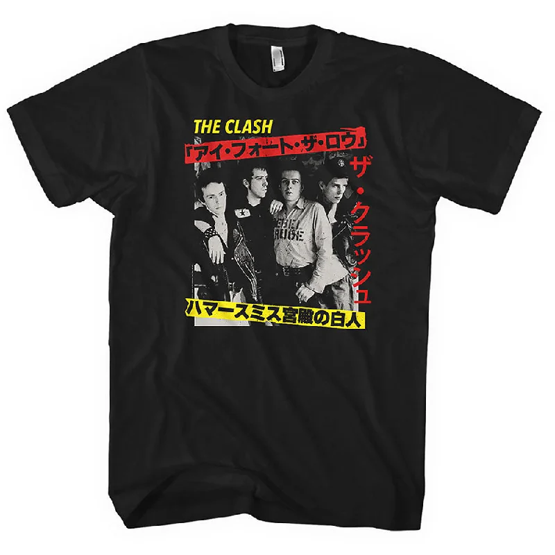 The Clash | Official Band T-Shirt | Kanji Notch Collar Peter Pan Collar Cowl Neck