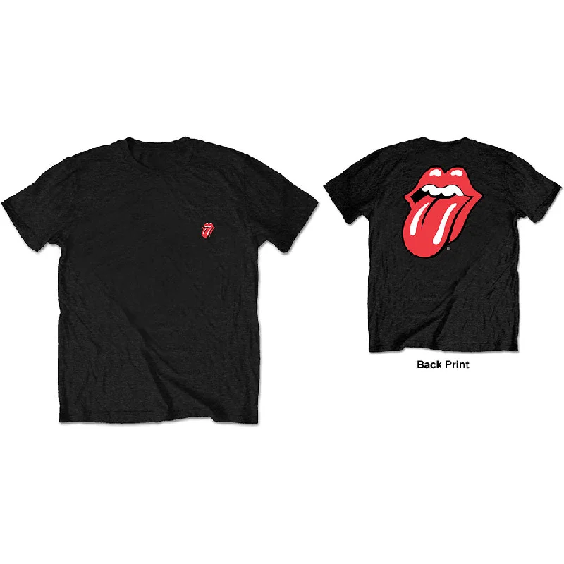 The Rolling Stones | Official Band T-Shirt | Classic Tongue (Back Print) Sequined Glittery Shiny