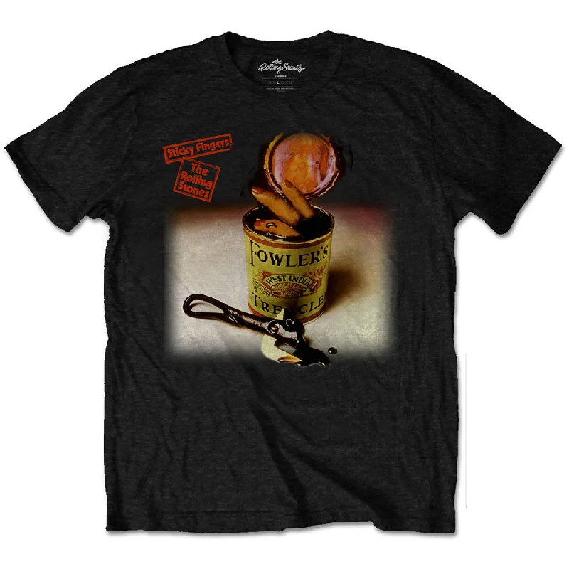 The Rolling Stones | Official Band T-Shirt | Sticky Fingers Treacle Thin T-Shirt Open Front Quick Dry