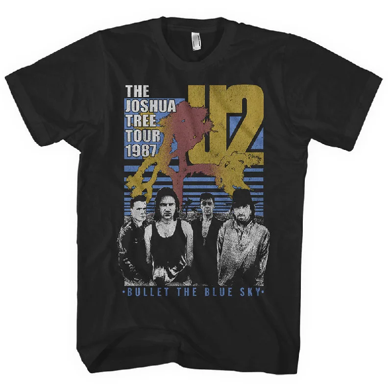 U2 | Official Band T-Shirt | Bullet The Blue Sky Zippered Buttoned Snapped