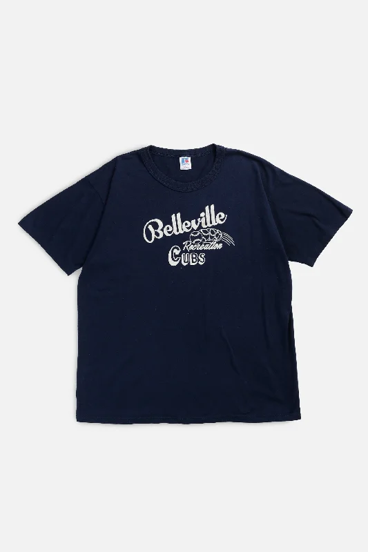 Vintage Belleville Cubs Tee - M Notch Collar Peter Pan Collar Cowl Neck
