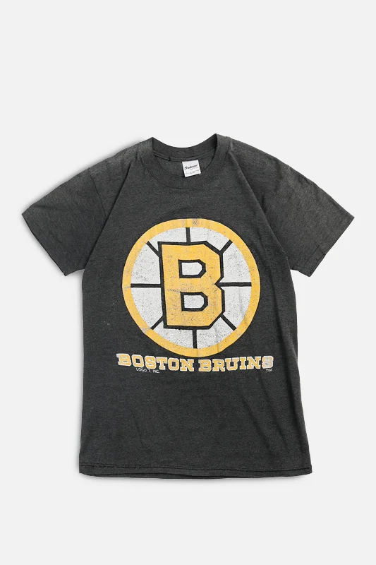 Vintage Boston Bruins NHL Tee - S Terry Blend Velvet Blend Canvas Blend