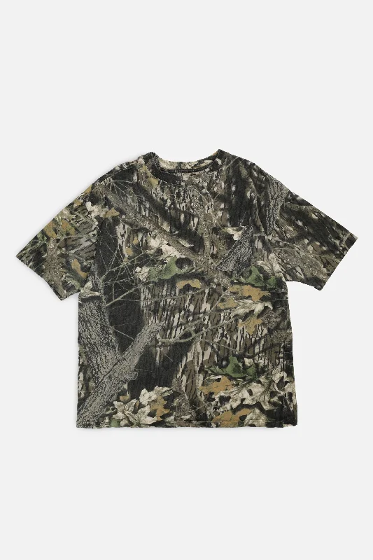 Vintage Camo Tee - L Solid Color Striped Floral