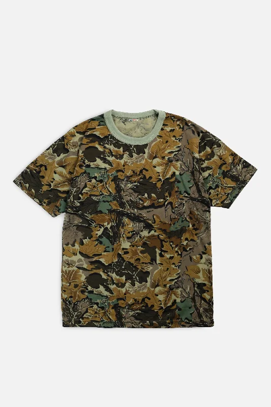 Vintage Camo Tee - S Hooded Caped Shawl Collar