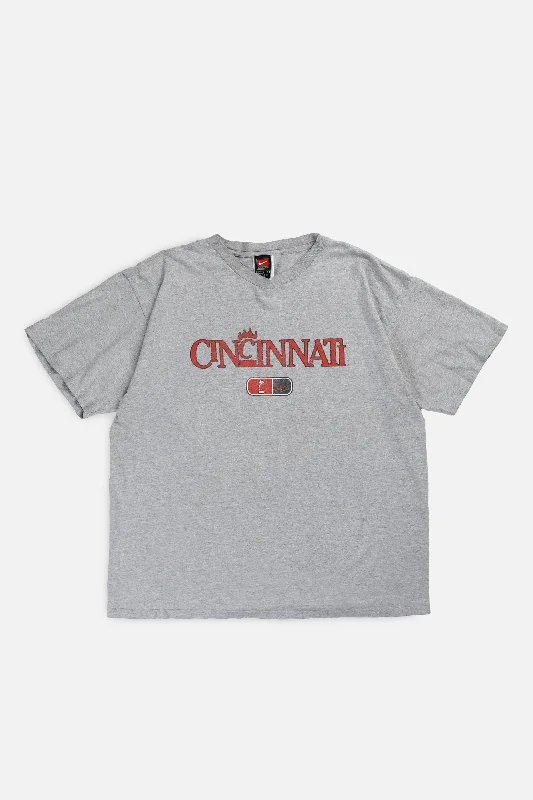 Vintage Cincinnati Bearcats Nike Tee - L Mesh Blend Leather Blend Suede Blend