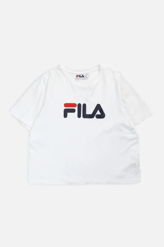 Vintage Fila Tee - S Notch Collar Peter Pan Collar Cowl Neck
