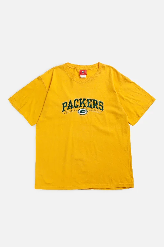 Vintage Green Bay Packers NFL Tee - M Terry Blend Velvet Blend Canvas Blend