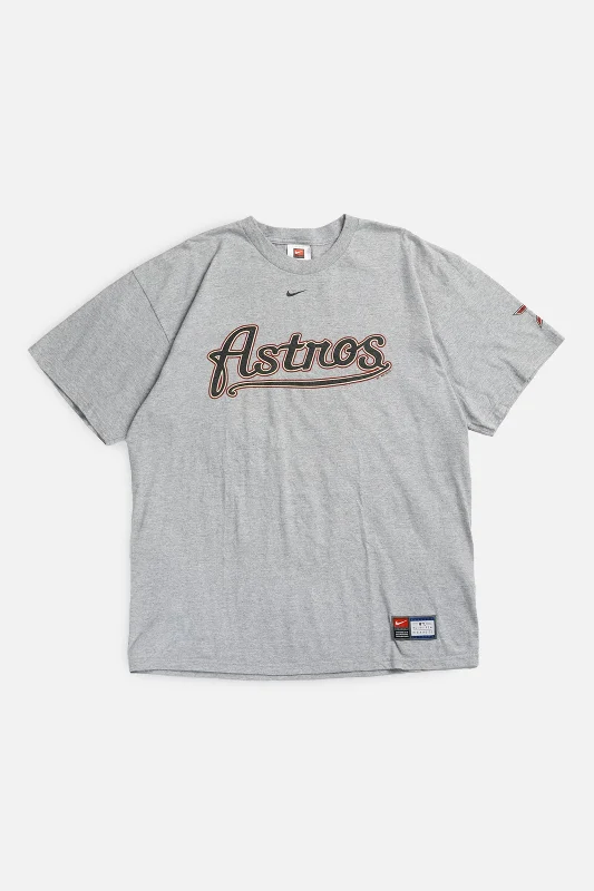 Vintage Houston Astros MLB Tee - L Cotton Fabric Linen Fabric Terry Fabric