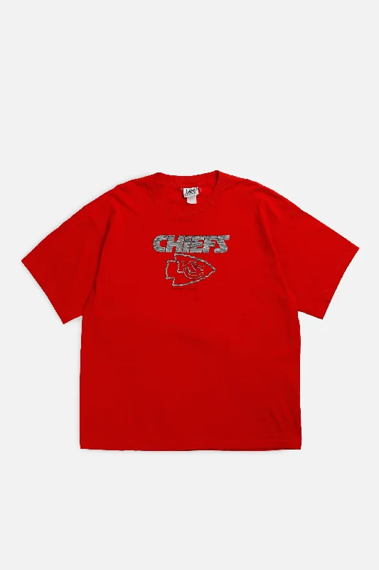 Vintage Kansas City Chiefs NFL Tee - L Basic T-Shirt Crew Neck Short Sleeve