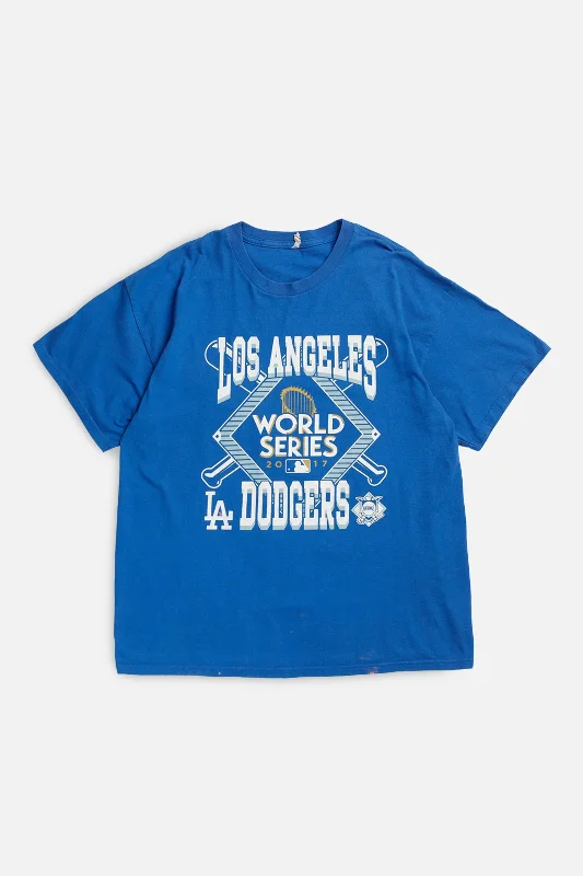 Vintage LA Dodgers MLB Tee - XL Silk Blend Satin Velvet