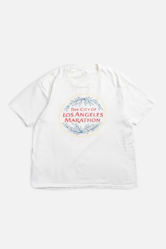 Vintage LA Marathon Tee - S Polka Dot Checkered Tartan