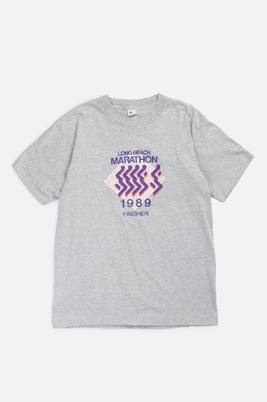 Vintage Marathon Tee - Women's XS Boxy Fit Fitted Loose