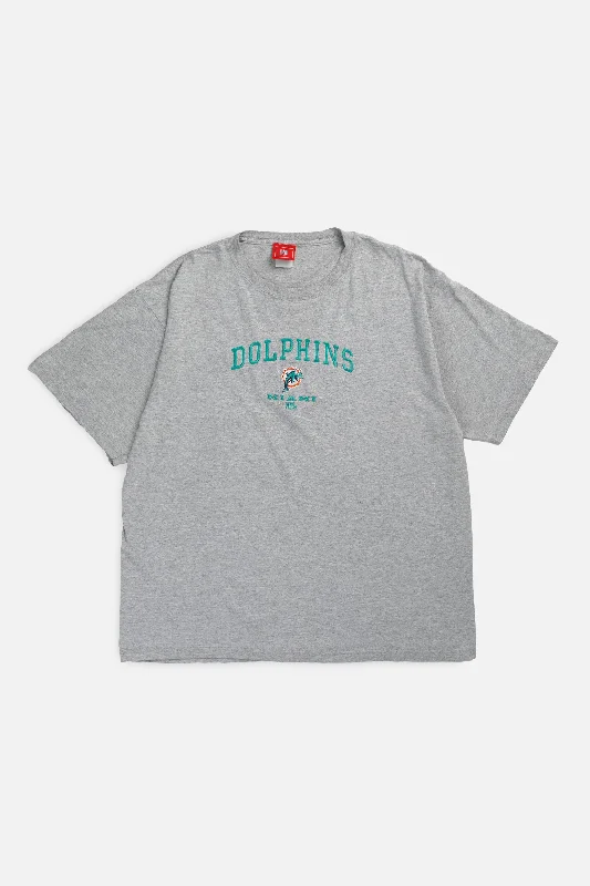 Vintage Miami Dolphins NFL Tee - XL Hooded Caped Shawl Collar