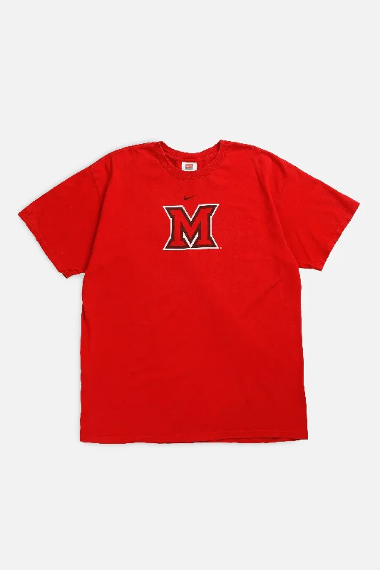 Vintage Miami University Nike Tee - L Anti-Pilling Machine Wash Handmade