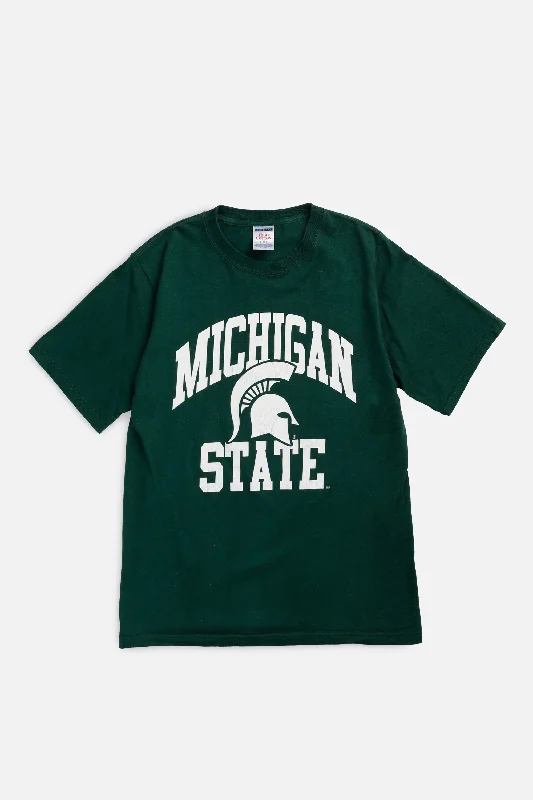 Vintage Michigan State Tee - S Thin T-Shirt Open Front Quick Dry