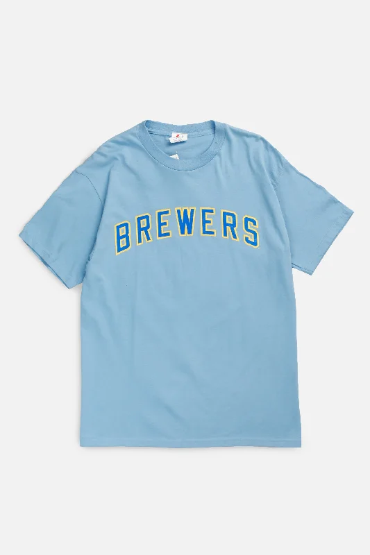 Vintage Milwaukee Brewers MLB Tee - M Front Pockets Side Pockets Patch Pockets