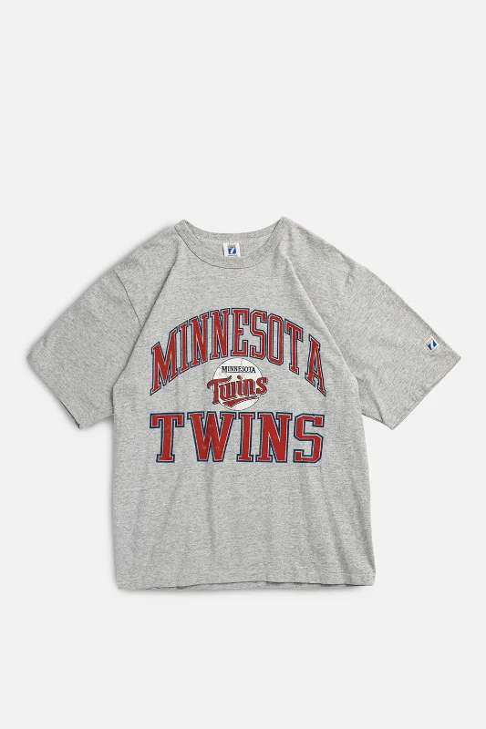 Vintage Minnesota Twins MLB Tee - M Chenille Brocade Lace