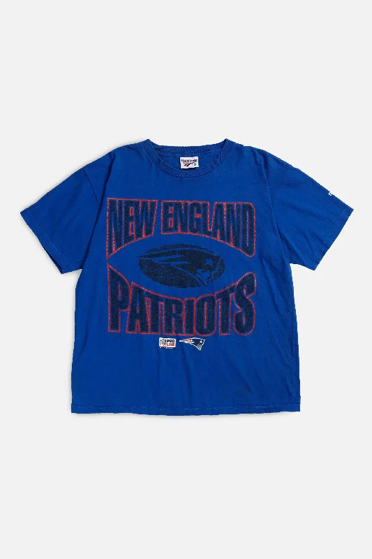 Vintage New England Patriots NFL Tee - XL Seamless Knitted Crochet