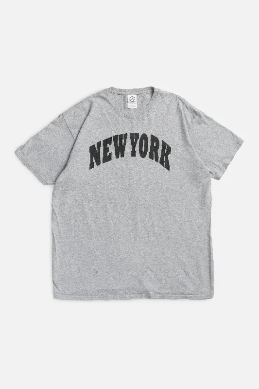 Vintage New York Tee - S Mesh Blend Leather Blend Suede Blend