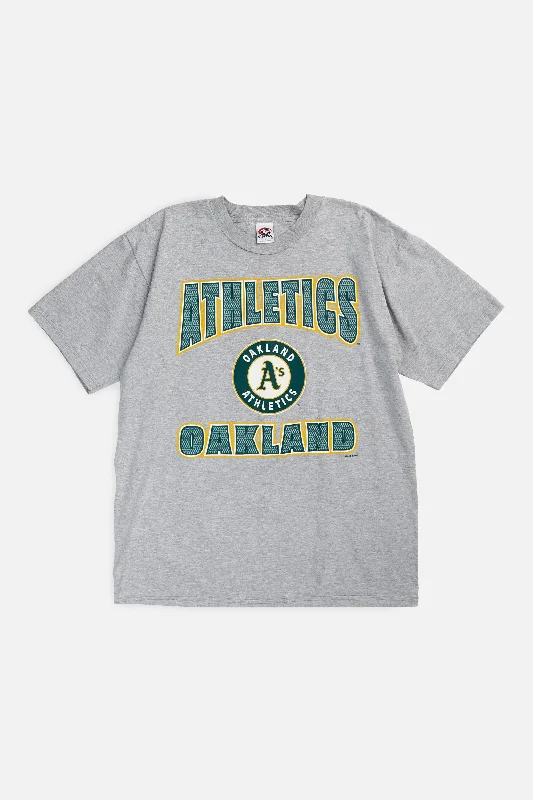 Vintage Oakland Athletics NCAA Tee - L Knit Fabric Woven Fabric Fleece Fabric