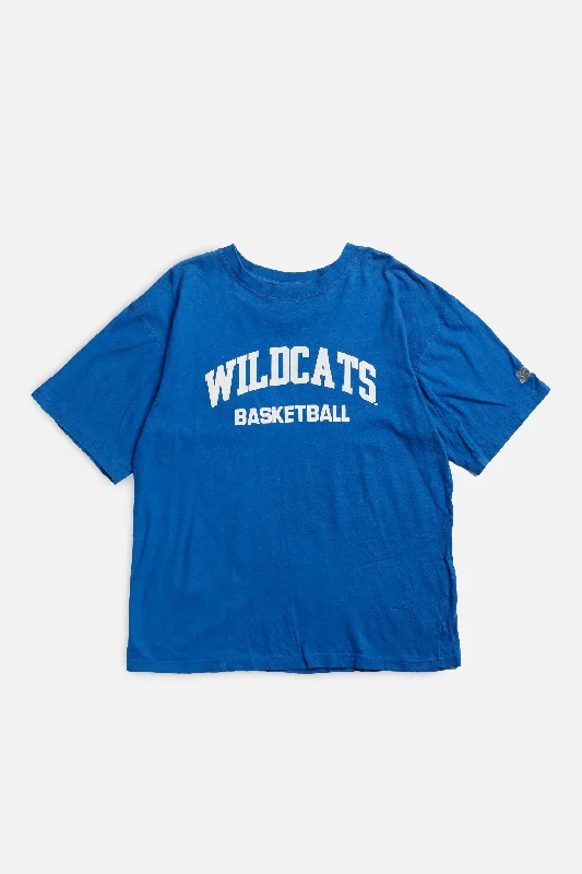 Vintage Wildcats Basketball Tee - L Boxy Fit Fitted Loose