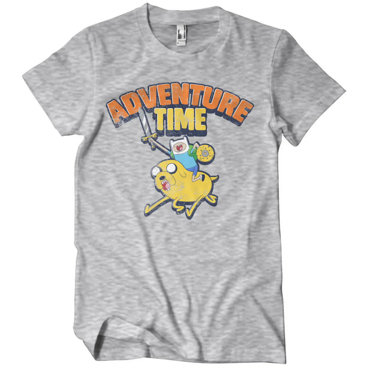 Adventure Time | Official Band T-Shirt | Classic (grey) Graphic Embroidered Appliqued Adventure Time | Official Band T-Shirt | Classic (grey) Graphic Embroidered Appliqued