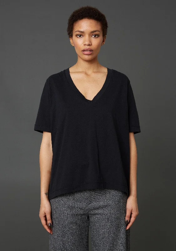 We Tee - Black Print Jacquard Patchwork