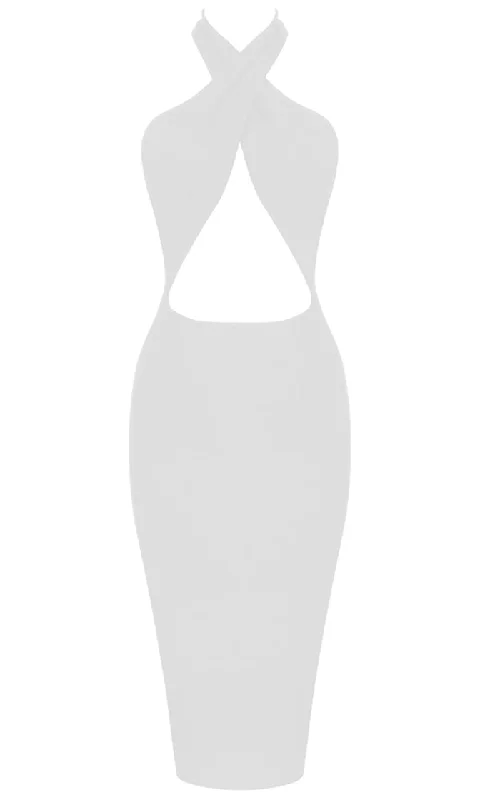 Stealing The Spotlight White Sleeveless Wrap Halter Neck Cut Out Waist Backless Bodycon Midi Dress Cozy Tie-Dye Midi Dress Stealing The Spotlight White Sleeveless Wrap Halter Neck Cut Out Waist Backless Bodycon Midi Dress Cozy Tie-Dye Midi Dress