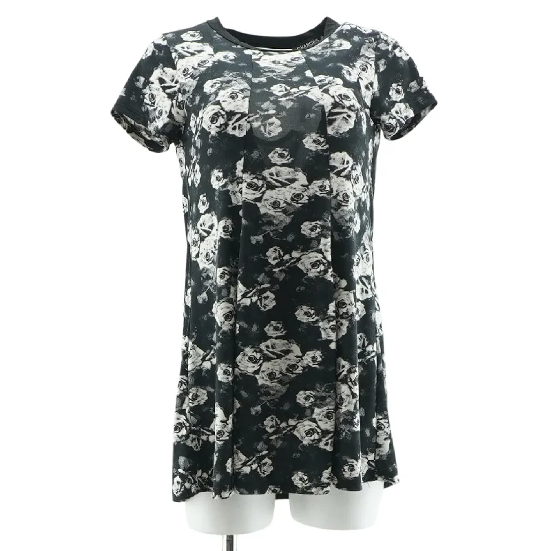 Black Floral Mini Dress Chic Halter Mini Dress