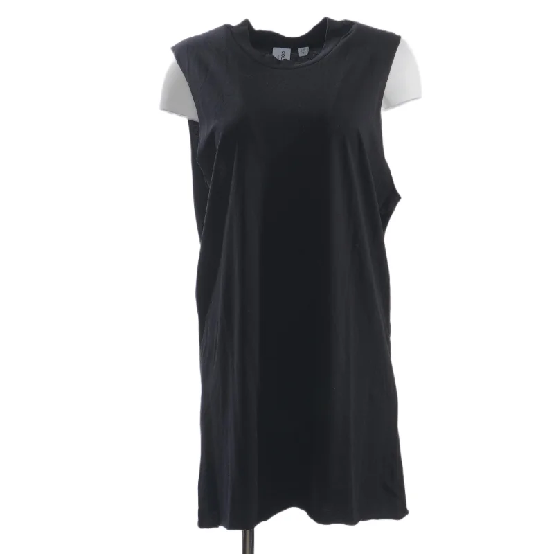 Black Solid Mini Dress Classic Striped Mini Dress