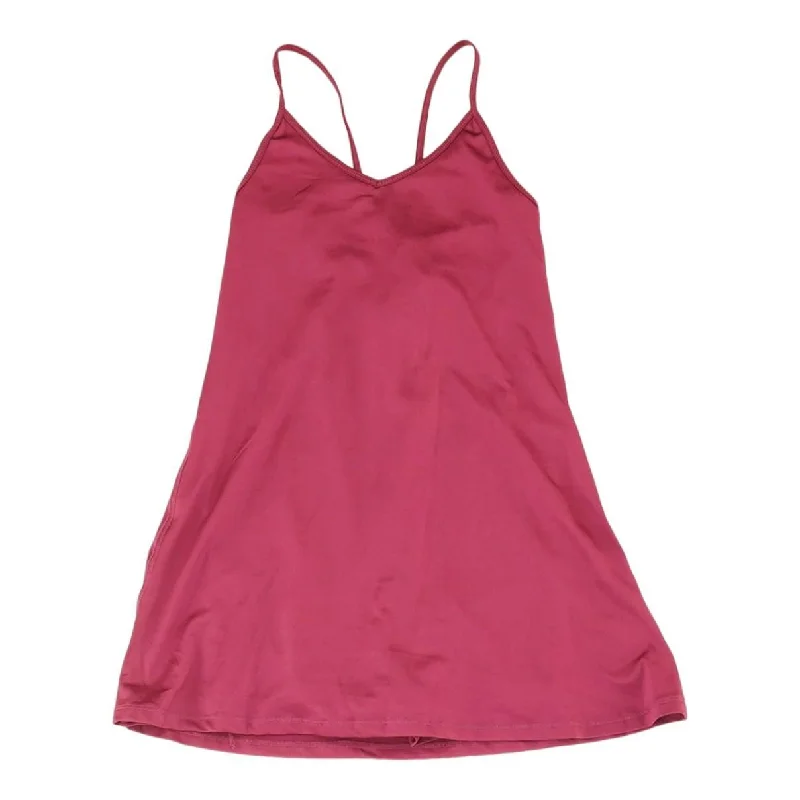 Burgundy Solid Mini Dress Trendy Camisole Mini Dress