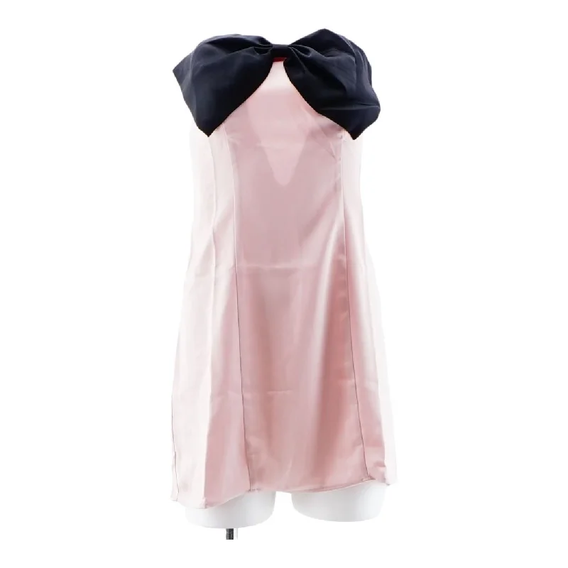 Rose Gold Solid Mini Dress Trendy Mini Dress with Belt