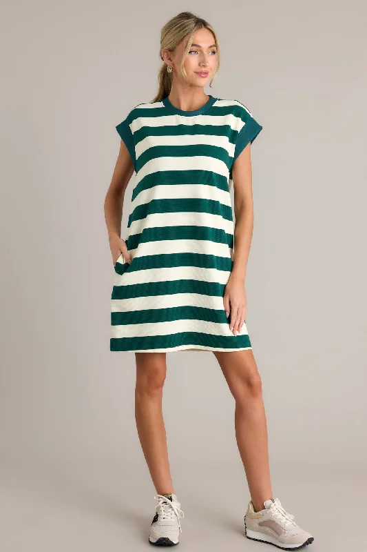 Harmony Horizon Forest Green Stripe Cap Sleeve Mini Dress Stylish Sweetheart Mini Dress Harmony Horizon Forest Green Stripe Cap Sleeve Mini Dress Stylish Sweetheart Mini Dress