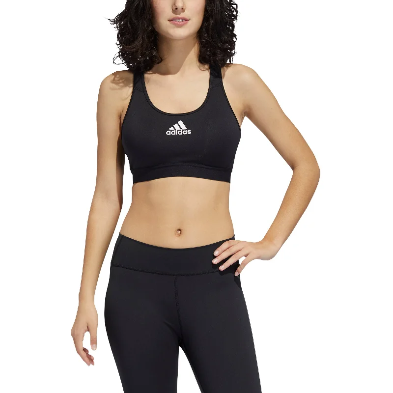 Adidas Dont Rest Alphaskin Padded Black Womens Sports Bra Soft Lace Bra