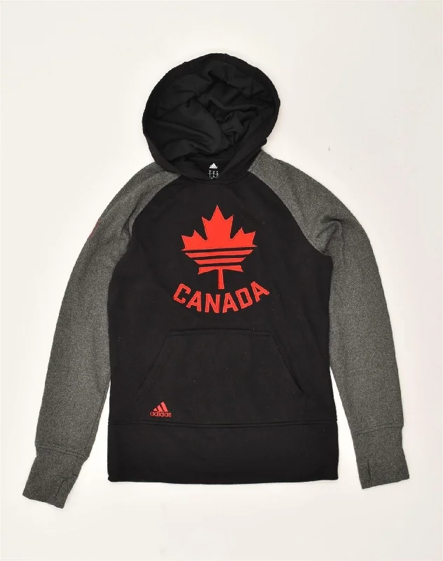 ADIDAS Womens Climawarm Graphic Hoodie Jumper UK 14 Medium Black Hoodie with Logo Branding Identity ADIDAS Womens Climawarm Graphic Hoodie Jumper UK 14 Medium Black Hoodie with Logo Branding Identity