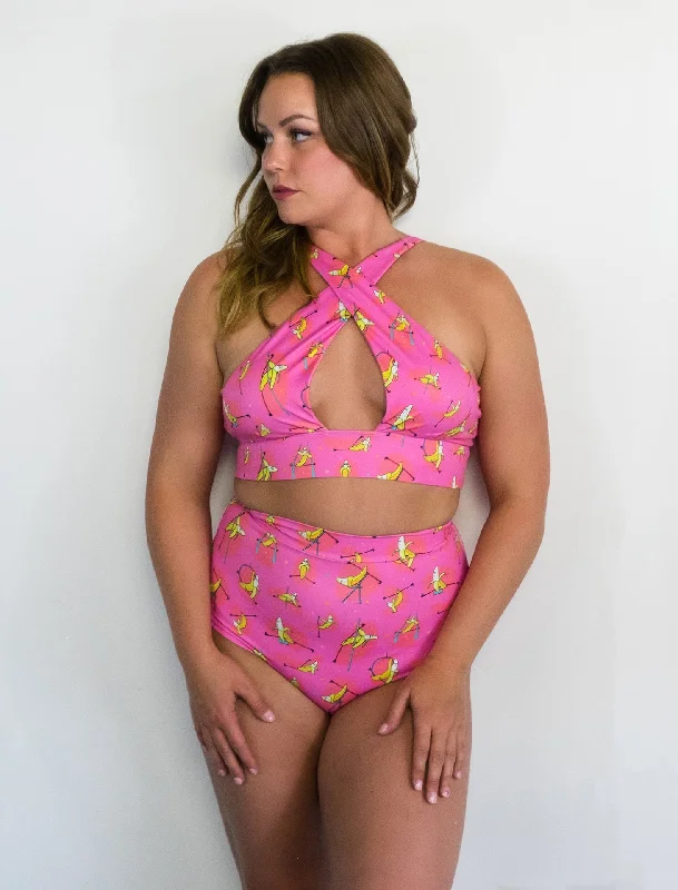 Banana Splits Pink Peekaboo Bra Stretchy Wireless Bra
