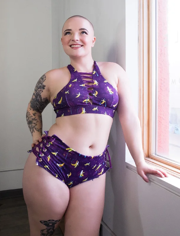 Banana Splits Purple Criss Cross Bra Chic Lace Bra