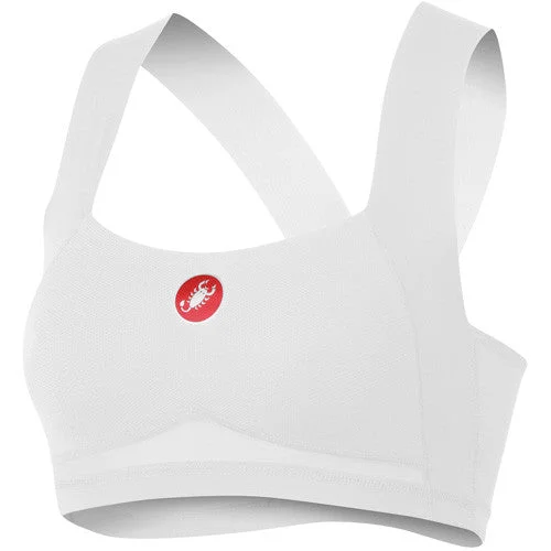 Castelli Womens Rosso Corsa Light Bra - White Classic Wire-Free Bra