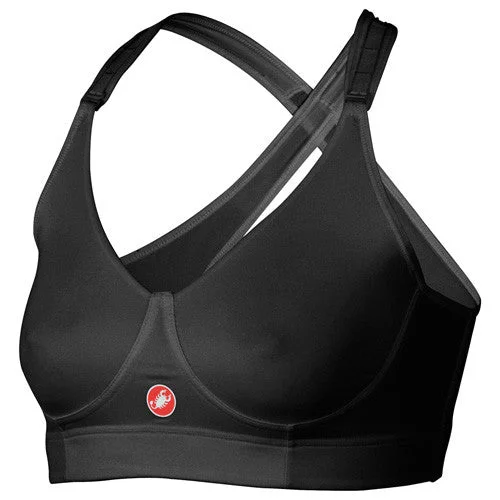 Castelli Womens Rosso Corsa Support Bra - Black Sporty Wireless Bra