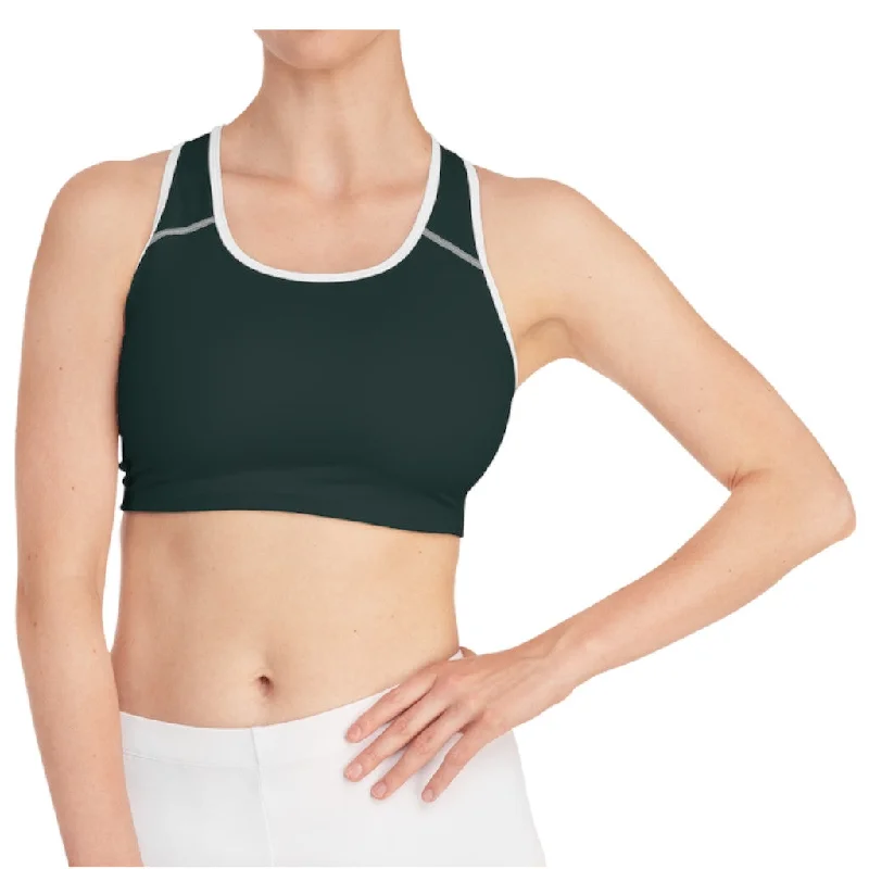 CH Jet Black Sports Bra Soft Stretch Bra