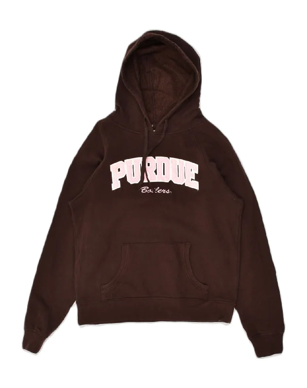 CHAMPION Womens Graphic Hoodie Jumper UK 10 Small Brown Cotton Hoodie with Drop Shoulder Relaxed Streetwear CHAMPION Womens Graphic Hoodie Jumper UK 10 Small Brown Cotton Hoodie with Drop Shoulder Relaxed Streetwear