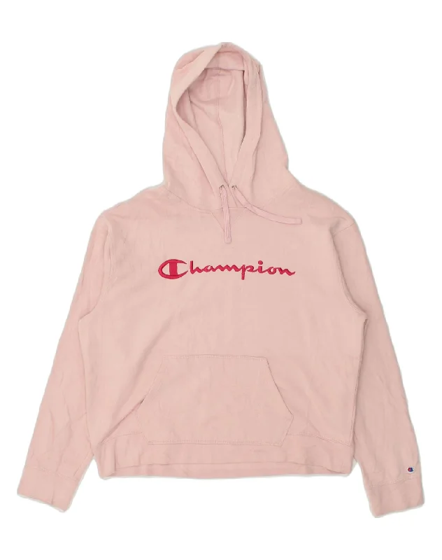 CHAMPION Womens Graphic Hoodie Jumper UK 18 XL Pink Cotton Hoodie with Relaxed Fit Easy Casual CHAMPION Womens Graphic Hoodie Jumper UK 18 XL Pink Cotton Hoodie with Relaxed Fit Easy Casual