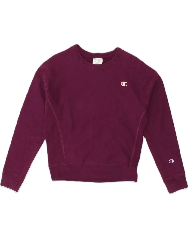 CHAMPION Womens Sweatshirt Jumper Medium Burgundy Cotton Zip Hoodie Drawstring Kangaroo Pocket CHAMPION Womens Sweatshirt Jumper Medium Burgundy Cotton Zip Hoodie Drawstring Kangaroo Pocket