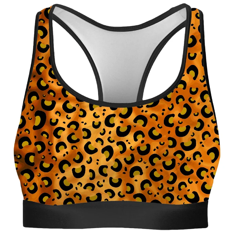 Cheetah Print Rave Bra Sports Support Bra
