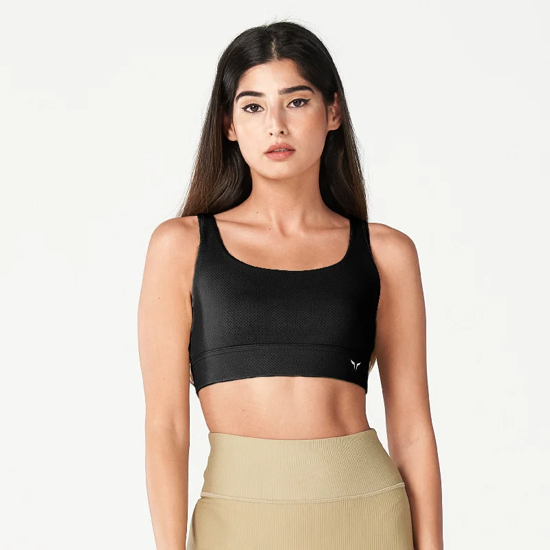 Code Power Bra - Black Trendy Sports Bra