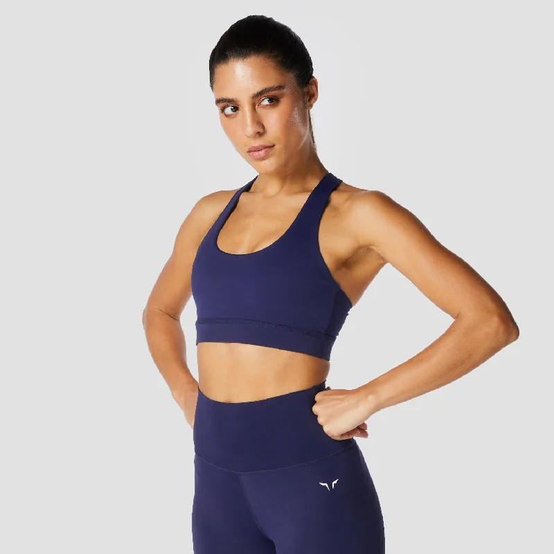 Core Agile Bra - Navy Breathable Sports Bra