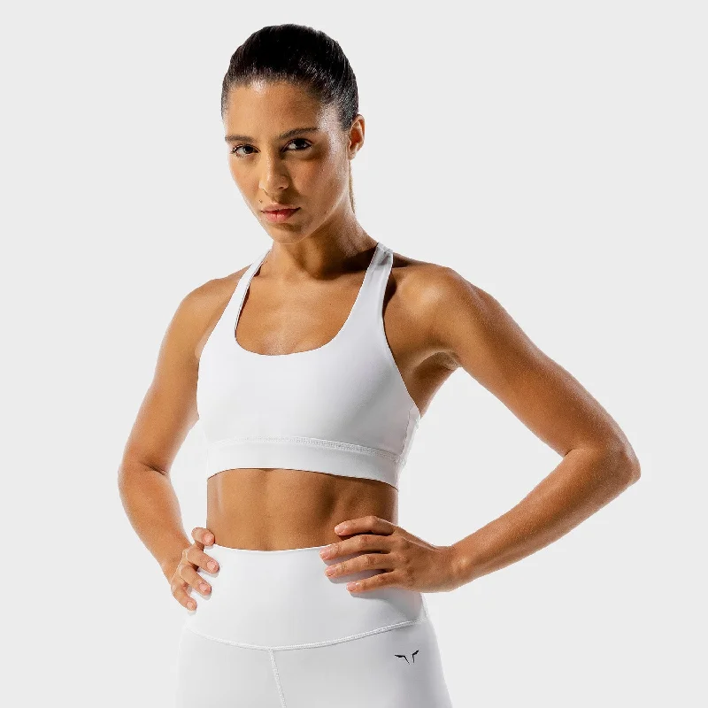 Core Agile Bra - White Comfortable Lounge Bra