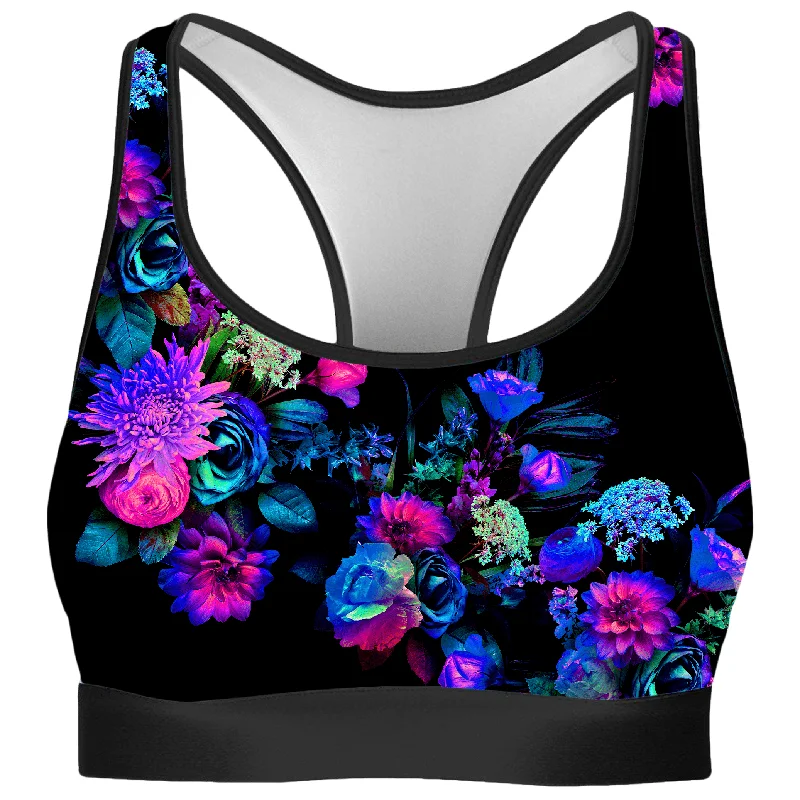 Darkest Bloom Rave Bra Supportive Wireless Bra